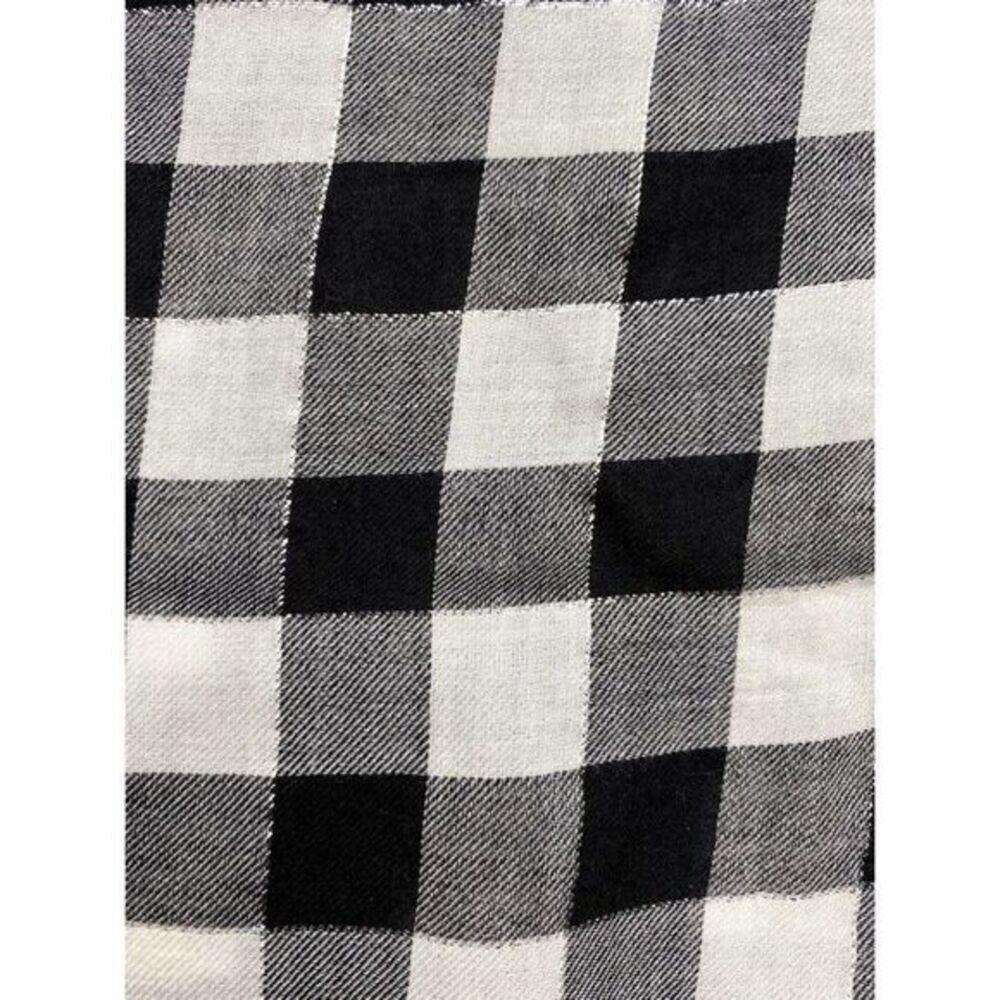 Style & CoBlack White Buffalo Plaid Shirt Metallic Threads sz Large NEW - Picture 5 of 9